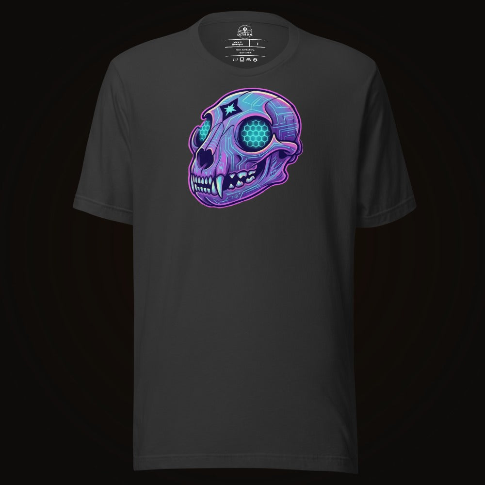 Cyber Mountain Lion Skull Tee