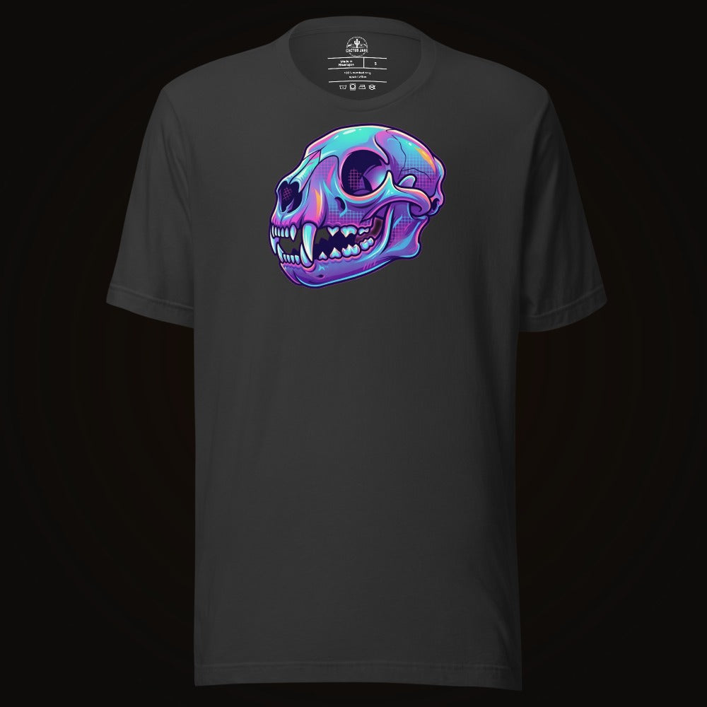 Vaporwave Mountain Lion Skull Tee