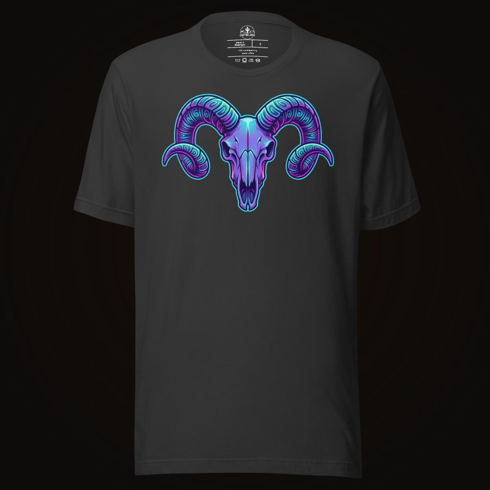 Synthwave Ram Skull Tee