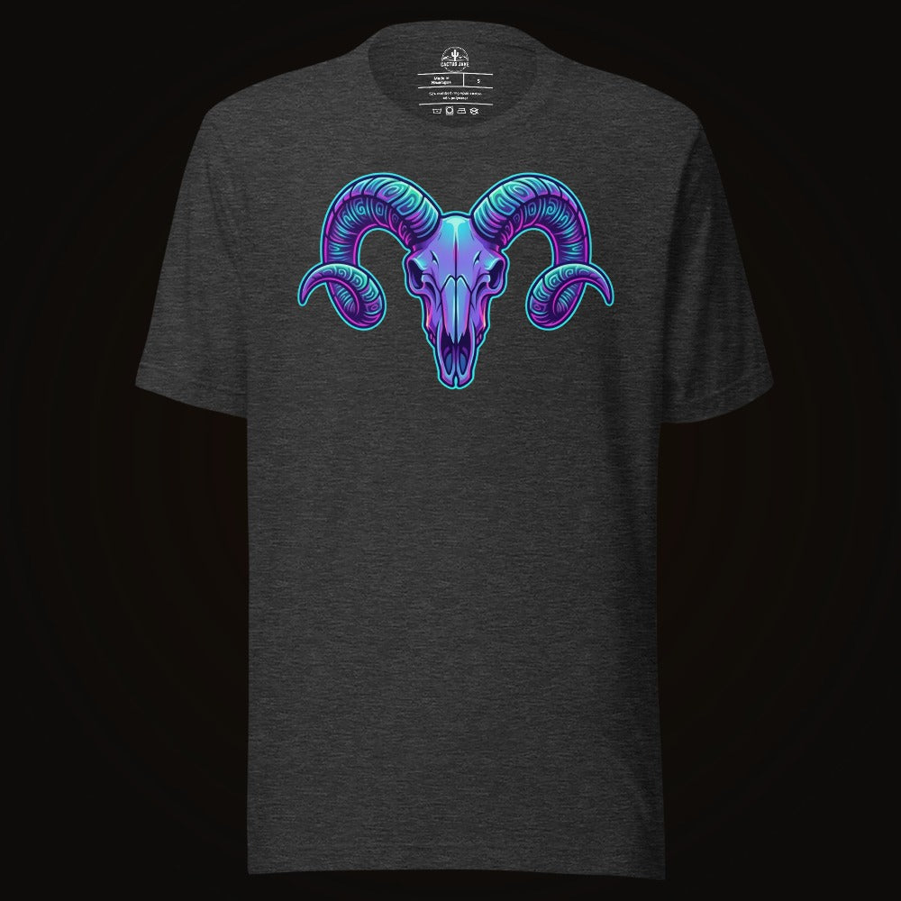 Synthwave Ram Skull Tee