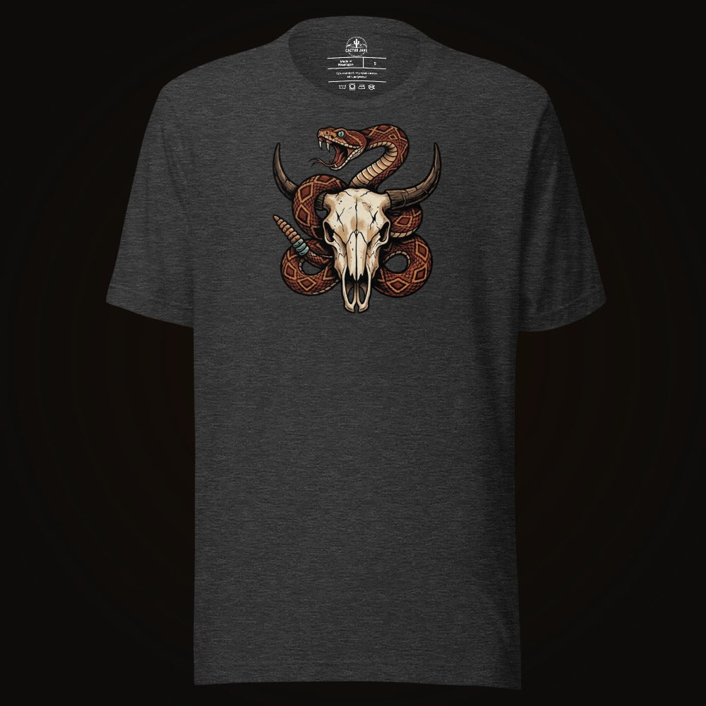 Rattlesnake Bison Skull Tee