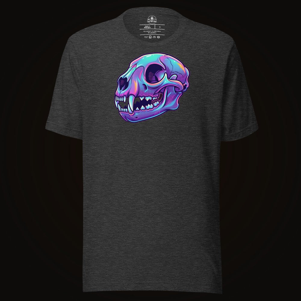 Vaporwave Mountain Lion Skull Tee