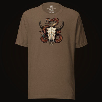 Rattlesnake Bison Skull Tee