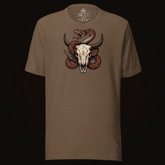 Rattlesnake Bison Skull Tee