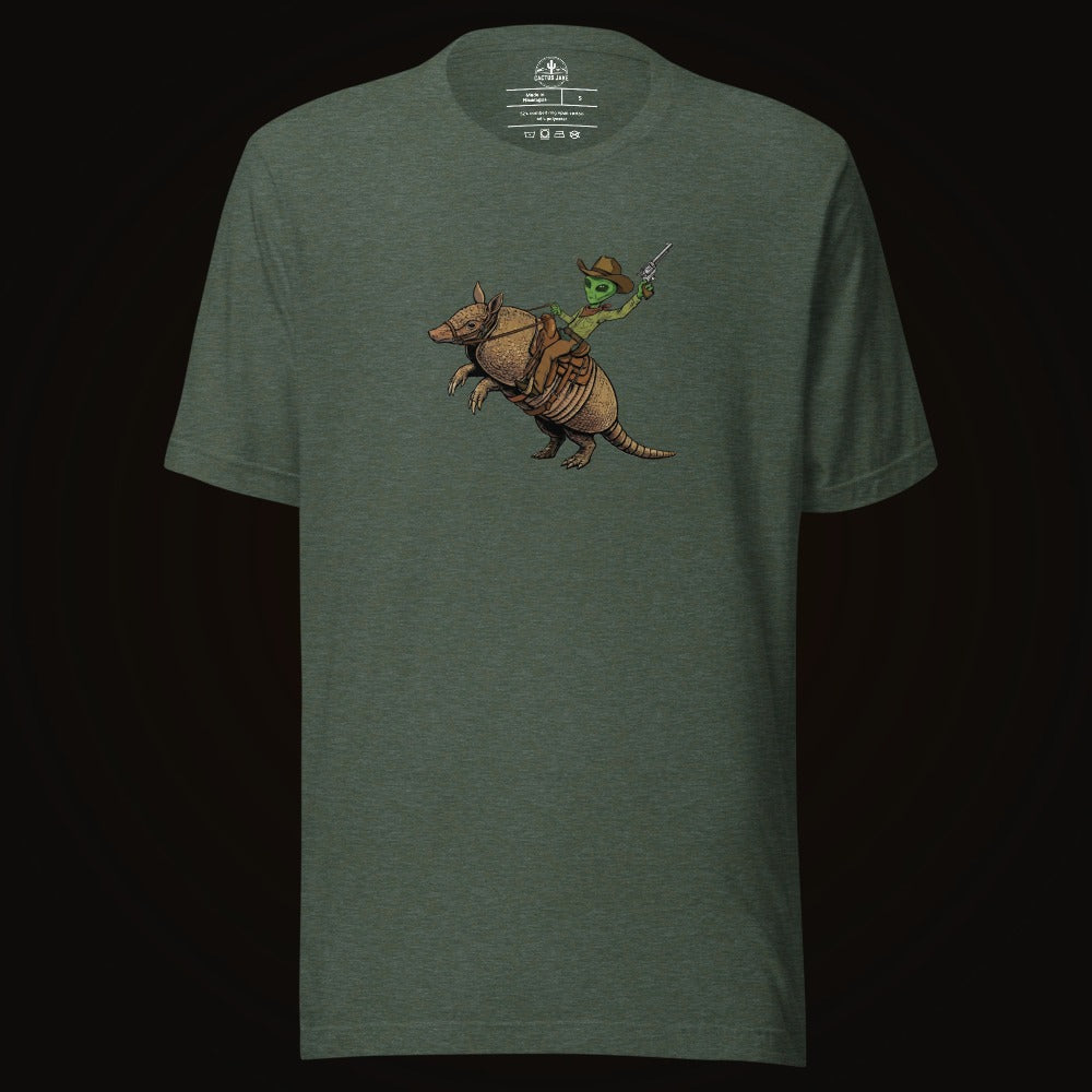 Alien Cowboy Armadillo Rider Tee