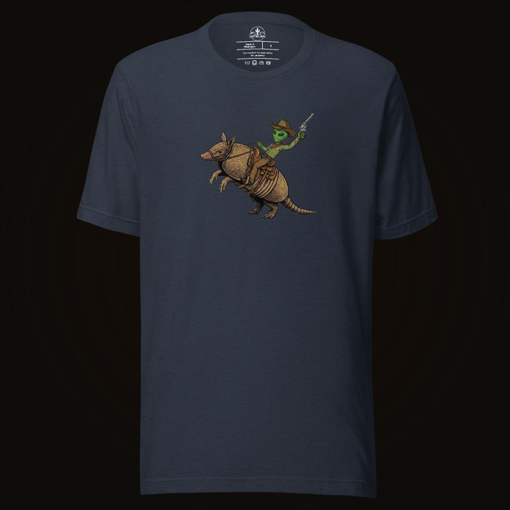 Alien Cowboy Armadillo Rider Tee