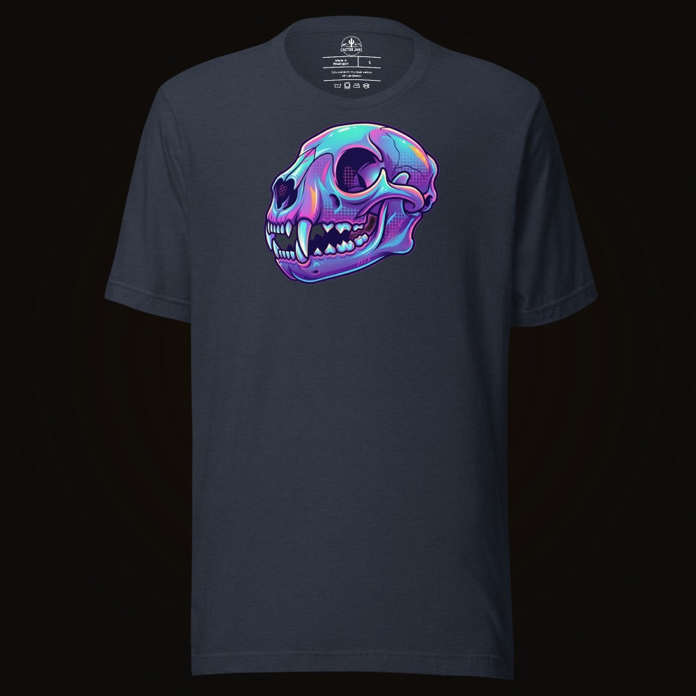 Vaporwave Mountain Lion Skull Tee