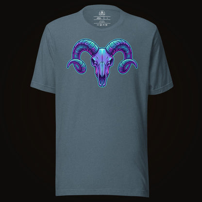 Synthwave Ram Skull Tee