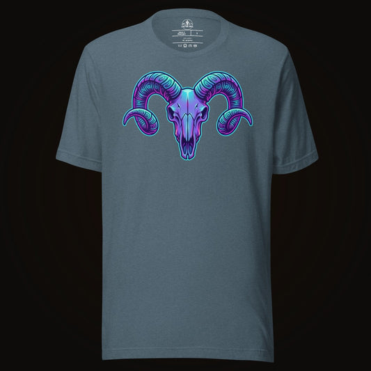 Synthwave Ram Skull Tee
