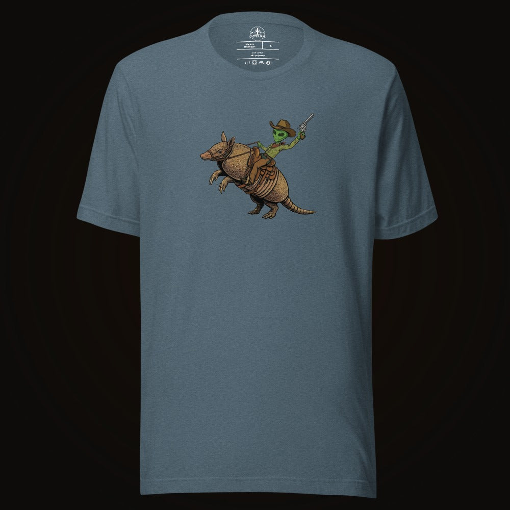 Alien Cowboy Armadillo Rider Tee