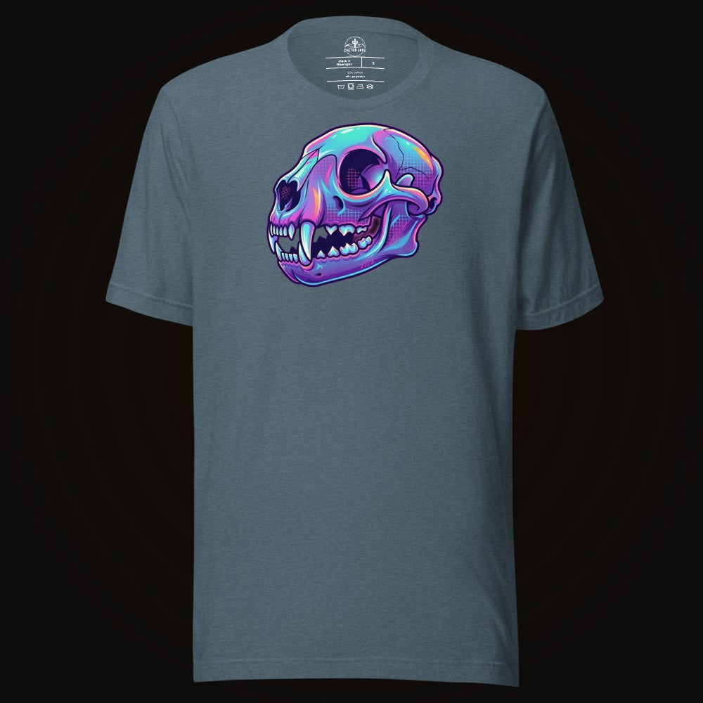 Vaporwave Mountain Lion Skull Tee