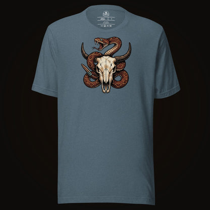 Rattlesnake Bison Skull Tee