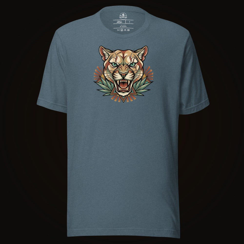 Teal Eye Mountain Lion Tee