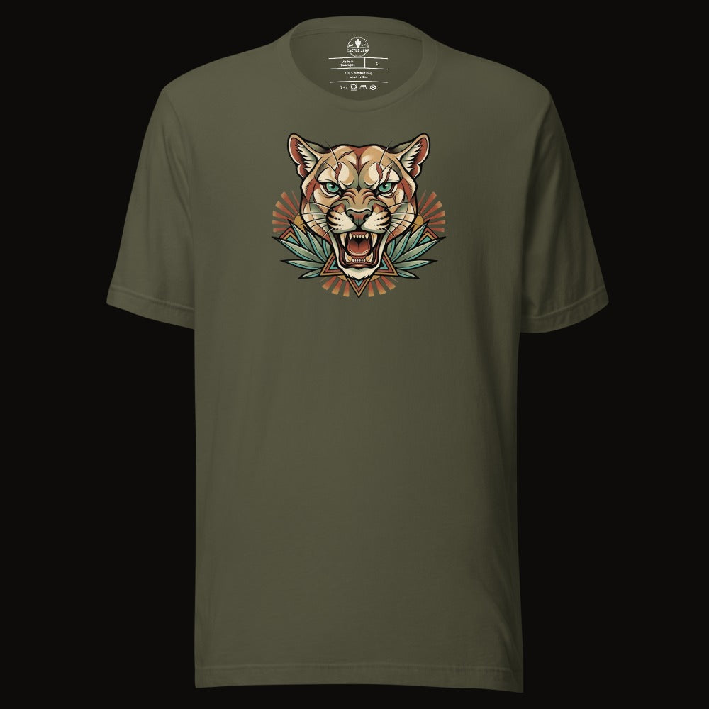 Teal Eye Mountain Lion Tee