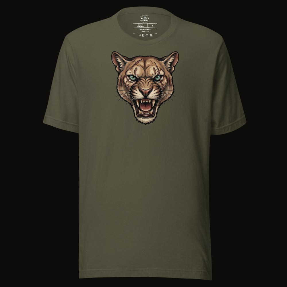 Battle Scarred Mountain Lion Tee