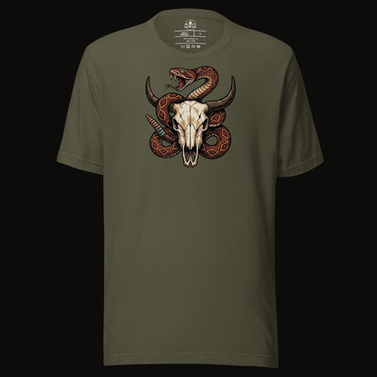 Rattlesnake Bison Skull Tee