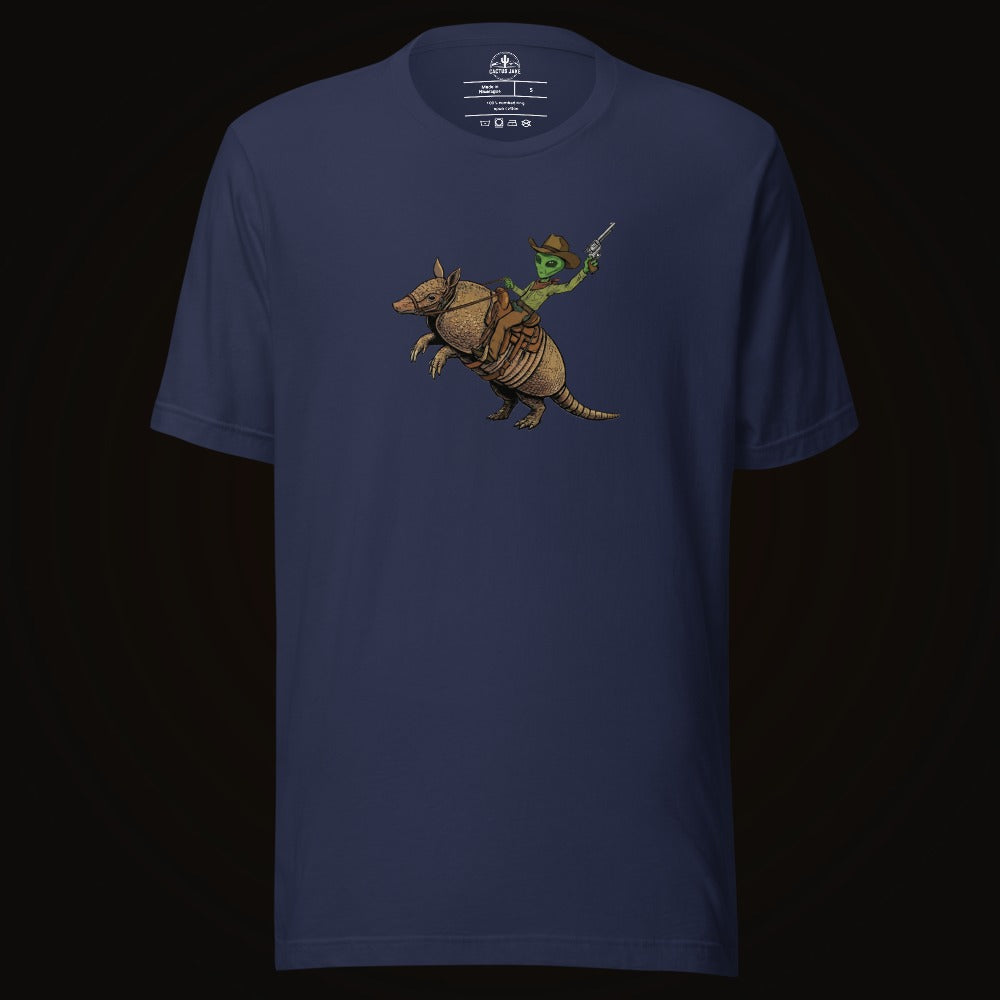 Alien Cowboy Armadillo Rider Tee