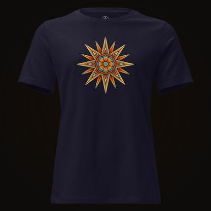 Navy tee with the Desert Mandala Star graphic
