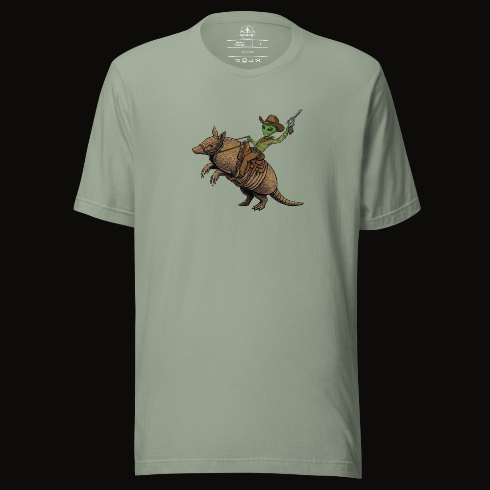 Alien Cowboy Armadillo Rider Tee