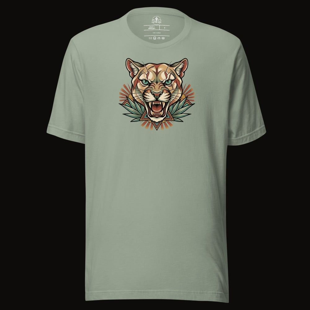 Teal Eye Mountain Lion Tee