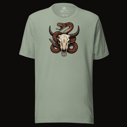 Rattlesnake Bison Skull Tee
