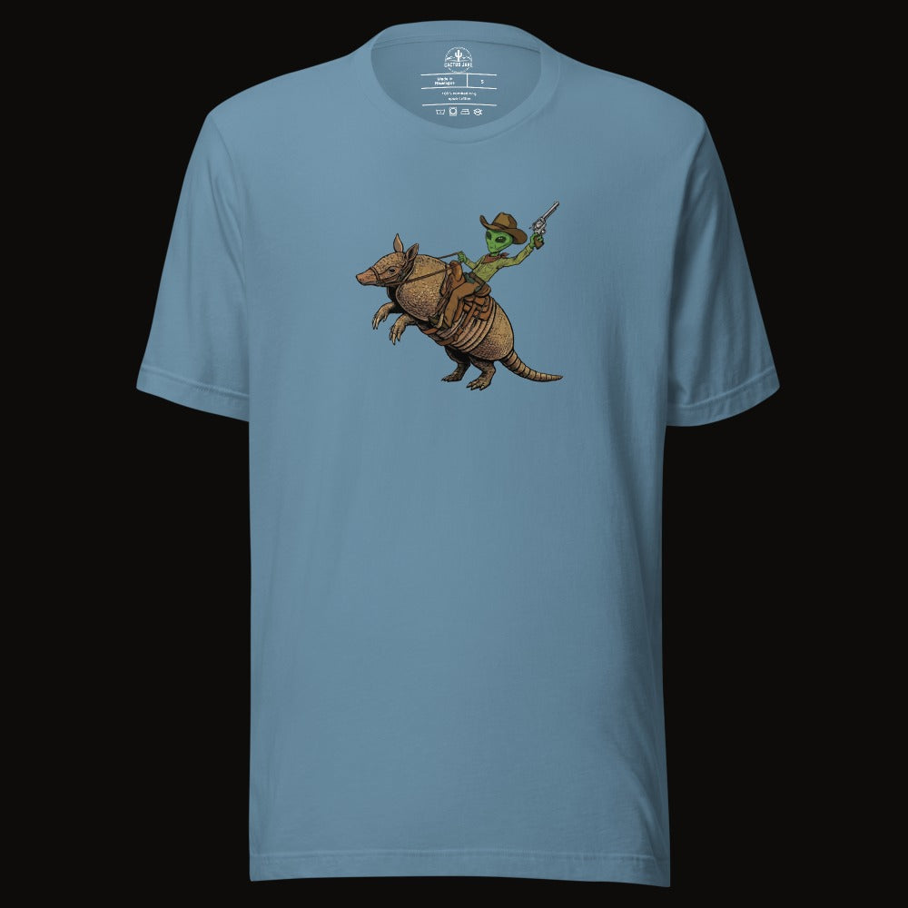 Alien Cowboy Armadillo Rider Tee