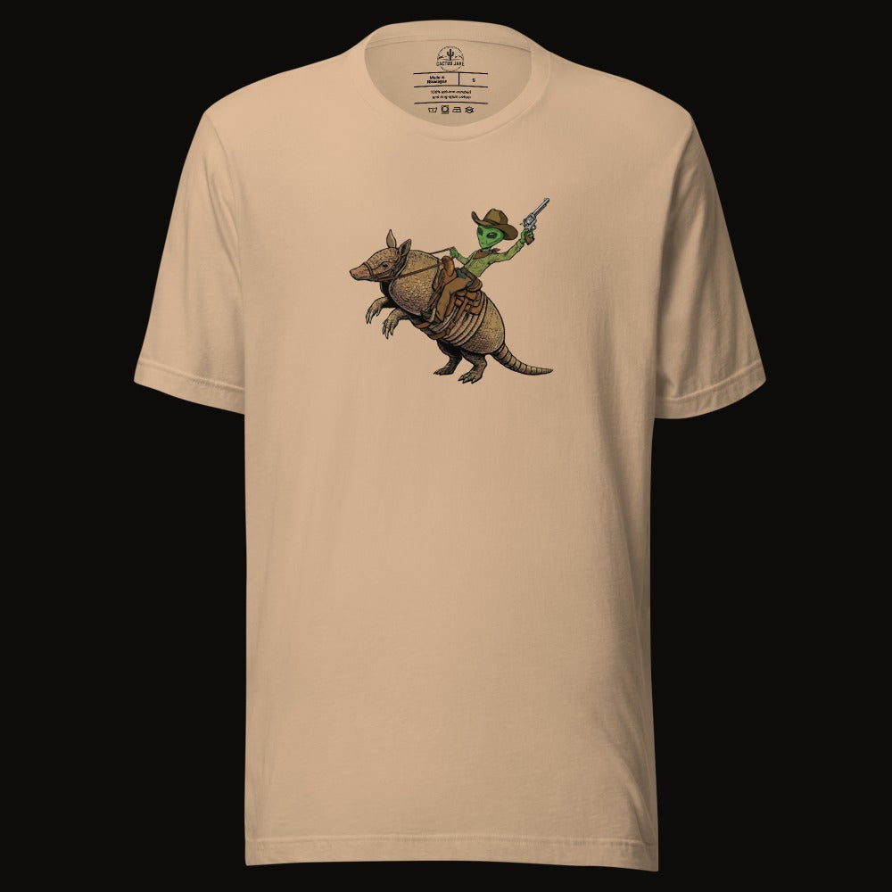 Alien Cowboy Armadillo Rider Tee