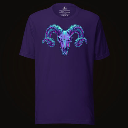 Synthwave Ram Skull Tee