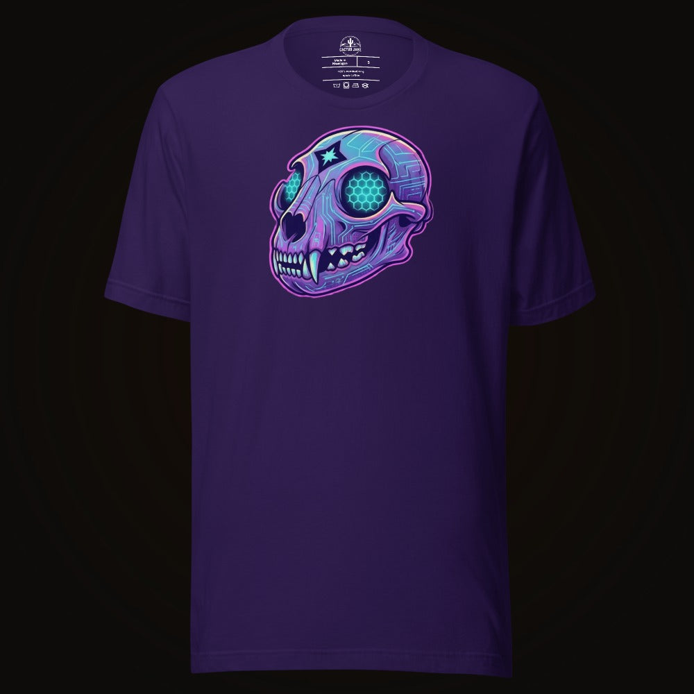 Cyber Mountain Lion Skull Tee