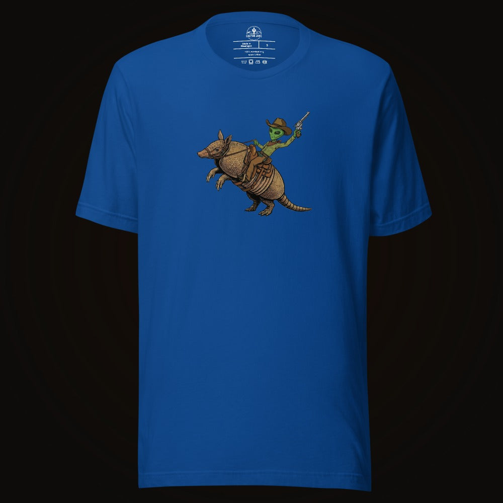 Alien Cowboy Armadillo Rider Tee